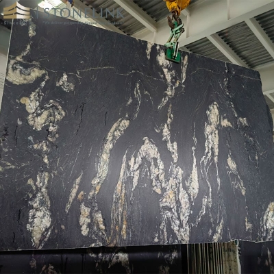 Cosmic Black granite slab