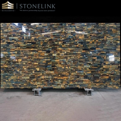 Tiger Eye brown agate countertop