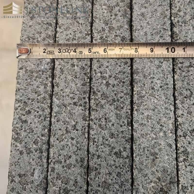 G612 grey granite bush-hammered stone pavers