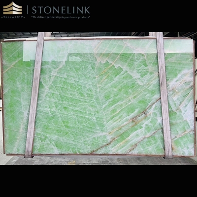 Crystal Green onyx slab
